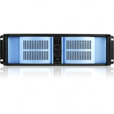 iStarUSA 3U Compact Stylish Rackmount Chassis Front-mounted ATX Power Supply - Rack-mountable - Black, Blue - Zinc-coated Steel, Aluminum Alloy - 3U - 8 x Bay - 2 x Fan(s) Installed - ATX, Micro ATX Motherboard Supported - 23 lb - 6 x Fan(s) Supported - 2