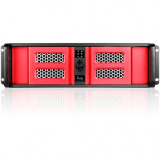 iStarUSA D Storm D-300SE System Cabinet - Rack-mountable - Black, Red - Aluminum, Zinc-coated Steel - 3U - 7 x Bay - 1 x Fan(s) Installed - ATX, Micro ATX Motherboard Supported - 2 x Fan(s) Supported - 4 x External 5.25" Bay - 2 x External 3.5" 