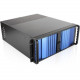 iStarUSA 4U Compact Stylish Rackmount Chassis with 500W Redundant Power Supply - Rack-mountable - Black, Blue - SECC, Zinc-coated Steel, Aluminum Alloy - 4U - 7 x Bay - 2 x 4.72", 3.15" x Fan(s) Installed - 500 W - Power Supply Installed - ATX, 