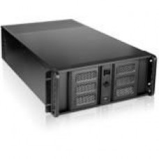 iStarUSA 4U High Performance Rackmount Chassis with 500W Redundant Power Supply - Rack-mountable - Black - Zinc-coated Steel, Aluminum - 4U - 9 x Bay - 4 x 3.15", 4.72" x Fan(s) Installed - 500 W - Power Supply Installed - ATX, EATX, Micro ATX M