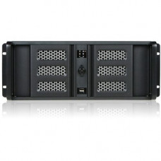 iStarUSA 4U Compact Stylish Rackmount Chassis with 8" Touch Screen LCD - Rack-mountable - Black, Silver - Aluminum, Zinc-coated Steel - 4U - 4 x Bay - 1 x Fan(s) Installed - ATX, Micro ATX Motherboard Supported - 2 x Fan(s) Supported - 3 x External 5