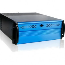 iStarUSA 4U Compact Stylish Rackmount Chassis with 500W Redundant Power Supply - Rack-mountable - Black, Blue - Aluminum Alloy, Steel - 4U - 9 x Bay - 1 x 3.15" x Fan(s) Installed - 500 W - Power Supply Installed - ATX, Micro ATX Motherboard Supporte