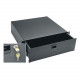 Middle Atlantic Products D3LK 3-Space Rackmount Drawer with Keylock - 15.9" Width x 14.5" Depth x 5.3" Height - Steel - Black D3LK