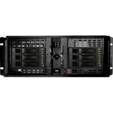 iStarUSA 4U Compact Stylish 6x3.5" Hotswap Server Chassis - Rack-mountable - Black - Zinc-coated Steel - 4U - 12 x Bay - 1 x 3.15" x Fan(s) Installed - 1 - ATX, &micro;ATX Motherboard Supported - 2 x Fan(s) Supported - 2 x External 5.25"