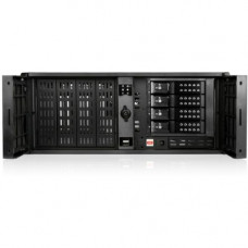 iStarUSA 4U Compact Stylish 4x3.5" Trayless Hotswap Rackmount Chassis - Rack-mountable - Black, Black, Black - Plastic, Zinc-coated Steel - 4U - 10 x Bay - 1 x Fan(s) Installed - ATX, Micro ATX Motherboard Supported - 2 x Fan(s) Supported - 4 x Exter