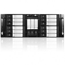 iStarUSA D Storm D-410-DE15 System Cabinet - Rack-mountable Black Silver Zinc-coated Steel 4U 15 x Bay 2 x Fan(s) Installed ATX EATX Micro ATX Motherboard Supported 2 x Fan(s) Supported 15 x External 3.5" Bay 7x Slot(s) 1 x USB D410-DE15SL
