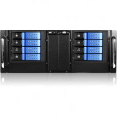 iStarUSA D Storm D-410-DE8 System Cabinet - Rack-mountable - Black, Blue - Zinc-coated Steel - 4U - 8 x Bay - 2 x Fan(s) Installed - ATX, EATX, Micro ATX Motherboard Supported - 2 x Fan(s) Supported - 8 x External 3.5" Bay - 7x Slot(s) - 1 x USB(s) -