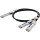 AddOn Twinaxial Network Cable - 8.20 ft Twinaxial Network Cable for Network Device, Transceiver, Server, Router, Switch - First End: 1 x QSFP-DD Network - Second End: 2 x QSFP28 Network - 200 Gbit/s - Shielding - VW-1 - 28 AWG - 1 - TAA Compliant - TAA Co