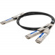 AddOn Twinaxial Network Cable - 3.28 ft Twinaxial Network Cable for Network Device, Transceiver - First End: 1 x QSFP-DD Male Network - Second End: 2 x QSFP56 Male Network - 400 Gbit/s - 1 - TAA Compliant - TAA Compliance DAC-Q56DD-2Q56-1M-AO