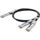 AddOn Twinaxial Network Cable - 3.28 ft Twinaxial Network Cable for Network Device, Transceiver, Server, Router, Switch - First End: 1 x QSFP-DD Network - Second End: 2 x QSFP56 Network - 400 Gbit/s - Shielding - VW-1 - 32 AWG - 1 - TAA Compliant - TAA Co