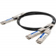 AddOn Twinaxial Network Cable - 8.20 ft Twinaxial Network Cable for Network Device, Transceiver, Switch, Server, Router - First End: 1 x QSFP-DD Network - Second End: 2 x QSFP56 Network - 400 Gbit/s - Shielding - VW-1 - 28 AWG - 1 - TAA Compliant - TAA Co