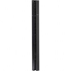 Black Box Vertical IT Rackmount Cable Manager - 45U x 3.5"W, Double-Sided Black - Black - 45U Rack Height - TAA Compliant DCMV45U35D