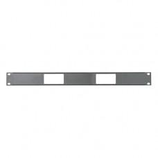 Middle Atlantic Products Panel, 1 RU, Accepts 2 Decora Devices - Steel - Black - 1U Rack Height - 1.8" Height - 19" Width - 0.5" Depth DECP-1X2