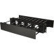 C2g Ortronics Horizontal Cable Manager, Double Sided - Rack cable management panel (horizontal) - black - 2U - 19" - TAA Compliance DHMC2RU