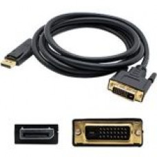 Addon Tech 5PK 10ft DisplayPort 1.2 Male to DVI-D Dual Link (24+1 pin) Male Black Cables Which Requires DP++ For Resolution Up to 2560x1600 (WQXGA) - 100% compatible and guaranteed to work - TAA Compliance DISPLAYPORT2DVI10F-5PK