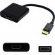 AddOn 8in DisplayPort Male to HDMI Female Black Adapter Cable (Requires DP++) - 100% compatible and guaranteed to work - TAA Compliance DISPLAYPORT2HDMI