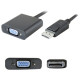 AddOn 8in DisplayPort Male to VGA Female Black Adapter (Requires DP++) - 100% compatible and guaranteed to work - TAA Compliance DISPLAYPORT2VGA