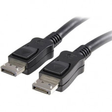 Startech.Com 25 ft DisplayPort Cable with Latches - M/M - DisplayPort Male Audio/Video - DisplayPort Male Audio/Video - 25ft - Black - RoHS Compliance DISPLPORT25L