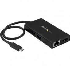 Startech.Com USB C Multiport Adapter w/ HDMI - 2x USB 3.0 Ports - GbE- 4K - Mac & Windows - 60W PD - Portable Docking Station for Laptops - USB C multiport adapter with HDMI lets you connect a single UHD 4K HDMI monitor and two USB 3.0 devices and a w