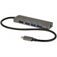 Startech.Com USB C Multiport Adapter, USB-C to HDMI 4K 60Hz (HDR10), 100W PD Pass-Through, 4xUSB 3.0, USB Type-C Mini Dock, 12" Long Cable - USB-C multiport adapter 4K 60Hz HDMI 2.0b (DP 1.4 Alt-Mode) - USB 3.0 Hub 5Gbps (2x USB-A/1x USB-C) - USB C M