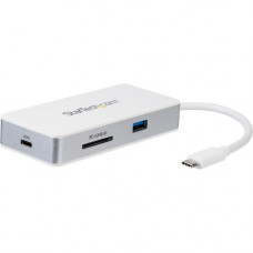 Startech.Com USB C Multiport Adapter - 4K HDMI - SD / SDHC / SDXC Slot (UHS-II) - Power Delivery - GbE - USB 3.0 Port - USB C Adapter - USB C Hub - Add more connectivity to your USB-C laptop with 4K HDMI, an ultra high-speed SD 4.0 card reader, GbE and a 