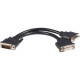 Startech.Com LFH 59 Male to Dual Female DVI I DMS 59 Cable - Female - DMS-59 Male - 8 - Black DMSDVIDVI1