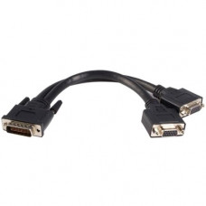 Startech.Com LFH 59 Male to Dual Female VGA DMS 59 Cable - HD-15 Female Video - DMS-59 Male - 8 - Black - RoHS Compliance DMSVGAVGA1