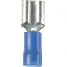 Panduit Terminal Connector - 100 Pack - 1 x Quick Disconnect - Blue - TAA Compliance DNF14-110-C