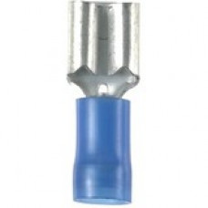 Panduit Terminal Connector - 100 Pack - 1 x Quick Disconnect - Blue - TAA Compliance DNF14-206-C