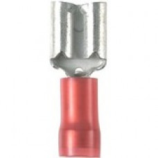 Panduit Terminal Connector - 1000 Pack - 1 x Quick Disconnect - Red - TAA Compliance DNF18-110-M