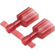 Panduit Terminal Connector - 2000 Pack - 1 x Quick Disconnect - Red - TAA Compliance DNF18-250FIM-2K