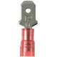 Panduit Terminal Connector - 100 Pack - 1 x Quick Disconnect - Red - TAA Compliance DNF18-250M-C