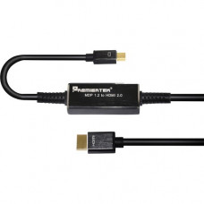 Premiertek Mini DisplayPort MDP 1.2a to HDMI 2.0 Converter Cable 4K2K 60Hz 16.4ft (5 Meter) - 16.40 ft HDMI/Mini DisplayPort A/V Cable for Projector, Home Theater System, Monitor, Digital TV, Blu-ray Player, Audio/Video Device - First End: 1 x Mini Displa