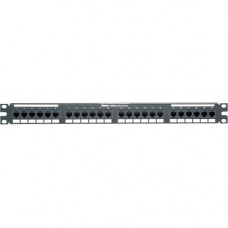 Panduit DP246X88TGY Network Patch Panel - 24 Port(s) - 24 x RJ-45 - 1U High - Black - 19" Wide - Rack-mountable - TAA Compliance DP246X88TGY