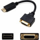 AddOn 8in DisplayPort Male to DVI-I Female Black Active Adapter Cable - 100% compatible and guaranteed to work - TAA Compliance DP2DVIA