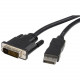 Startech.Com Video converter - DisplayPort (m) - DVI (m) - DisplayPort to DVI - 6 ft - DisplayPort Male Digital Audio/Video - DVI-D Male Video - 6ft - Black - RoHS Compliance DP2DVIMM6