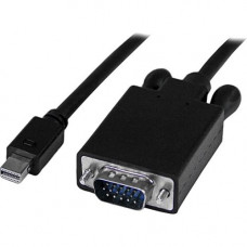 Startech.Com 10 ft DisplayPort&trade; to VGA Adapter Converter Cable - DP to VGA 1920x1200 - Black - 10 ft DisplayPort/VGA Video Cable for TV, Projector, Monitor, Notebook, Video Device, HDTV - First End: 1 x DisplayPort Male Digital Audio/Video - Sec