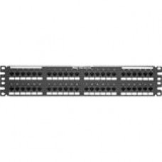 Panduit DP486X88TG 48-Port Network Patch Panel - 48 x RJ-45 - 48 Port(s) - 48 x RJ-45 - 48 x RJ-11 - 2U High - Rack-mountable - TAA Compliance DP486X88TGY