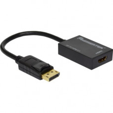 Premiertek DisplayPort DP 1.2 to HDMI 2.0 Converter Adapter - 8" DisplayPort/HDMI A/V Cable for Projector, Monitor, Home Theater System, Digital TV, Audio/Video Device, Desktop Computer - First End: 1 x DisplayPort Male Digital Audio/Video - Second E