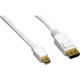 ENET DisplayPort/Mini DisplayPort Audio/Video Cable - 15 ft DisplayPort/Mini DisplayPort A/V Cable for Audio/Video Device - First End: 1 x DisplayPort Male Digital Audio/Video - Second End: 1 x Mini DisplayPort Male Digital Audio/Video - 32 AWG - White DP