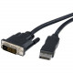 Axiom DisplayPort to DVI-D Adapter Cable 3ft - DisplayPort/DVI-D for Monitor, Desktop Computer, Notebook, Audio/Video Device - 345.60 MB/s - 3 ft - 1 x DisplayPort Male Digital Audio/Video - 1 x DVI-D (Single-Link) Male Digital Video - Gold Plated Connect