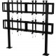 Peerless -AV SmartMount Back-to-Back Modular Video Wall Pedestal Mount 2x2 Configuration - Up to 60" Screen Support - 800 lb Load Capacity - 75.4" Height x 80.6" Width x 10.4" Depth - Aluminum - Black DS-S560-B2X2