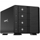 Sabrent DS-SC4B Drive Dock SATA/600 - USB 3.2 (Gen 2) Type C Host Interface External - Black - Hot Swappable Bays - 4 x HDD Supported - 4 x 3.5" Bay - Aluminum DS-SC4B