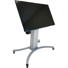 Datamation Systems Powered Display Cart: Mobile, Height Adjustable, Tiltable with Remote Control - Up to 86" Screen Support - 330 lb Load Capacity - 64.7" Height x 52.8" Width x 31" Depth DS-SCETA-TILT