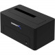 Sabrent DS-UTC1 Drive Dock SATA/300 - USB 3.1 Type C Host Interface External - Black - Hot Swappable Bays - 1 x HDD Supported - 1 x SSD Supported - 1 x 2.5"/3.5" Bay - Plastic DS-UTC1