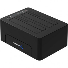 Sabrent DS-UTC2 Drive Dock SATA/300 - USB 3.1 Type C Host Interface External - Black - 2 x HDD Supported - 2 x 2.5"/3.5" Bay - Plastic DS-UTC2