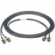 Black Box High-Speed DS3 Coaxial Cable, BNC-BNC, Custom Lengths - 150 ft Coaxial Antenna Cable for Antenna - First End: 2 x BNC Male Antenna - Second End: 2 x BNC Male Antenna - Shielding - Silver Plated Connector - Gray DS3BNC-150