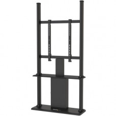 Startech.Com Digital Signage Display Stand - Black - Locking - Cable Management - Portrait Kiosk Enclosure (DSIGNAGESTND) - Up to 55" Screen Support - 176 lb Load Capacity - 76.4" Height x 13.8" Width - Floor - Steel - Black DSIGNAGESTND