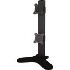 Crimson Av Dual monitor Desktop Stand - 10" to 24" Screen Support - 60 lb Load Capacity - 28" Height x 12" Width x 6" Depth - Desktop - Epoxy Coated - Aluminum, Steel - Black DSV2