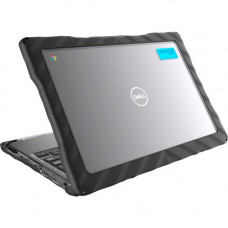 Gumdrop DropTech Dell 3100 (Clamshell) Chromebook Case - For Dell Chromebook - Black - Shock Resistant, Drop Resistant - Silicone, Polycarbonate, Thermoplastic Polyurethane (TPU) - 48" Drop Height DT-DL3100CBCS-BLK